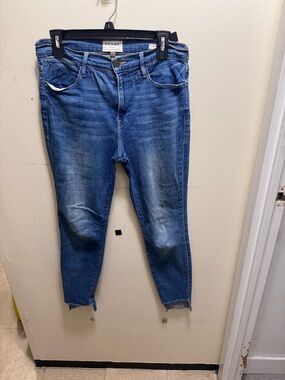 Frame Denim Le high skinny Medium Blue Cropped Ankle Jeans size 30